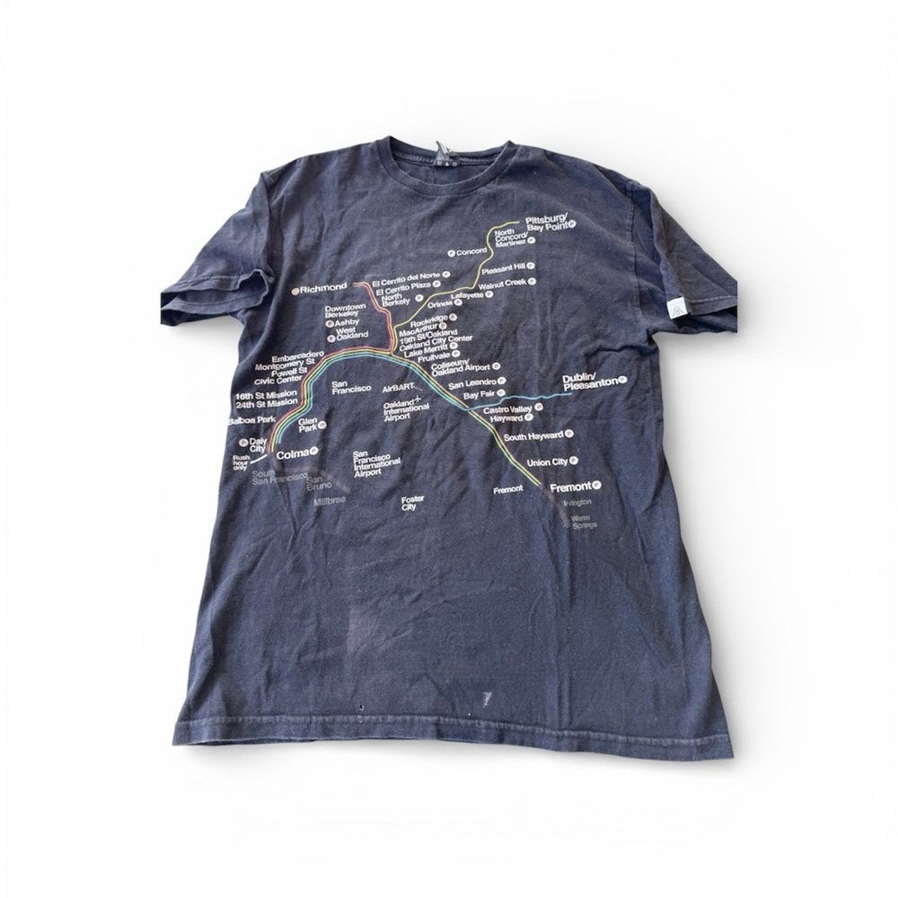 Vintage Graphic T-Shirt BART System Bay Area
